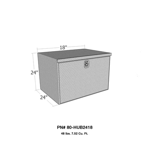 Westin 80-HUB2418 - Brute HD Under Body Tool Box Polished Aluminum 24 in. x 18 Drop Down Door