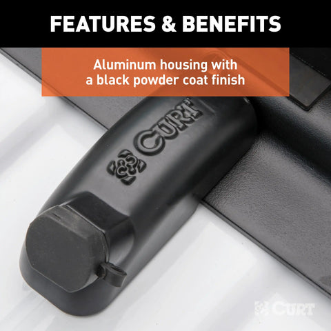 CURT 25472 QuickPin No-Latch 2 Trailer Coupler (3 Channel, 3,500 lbs)