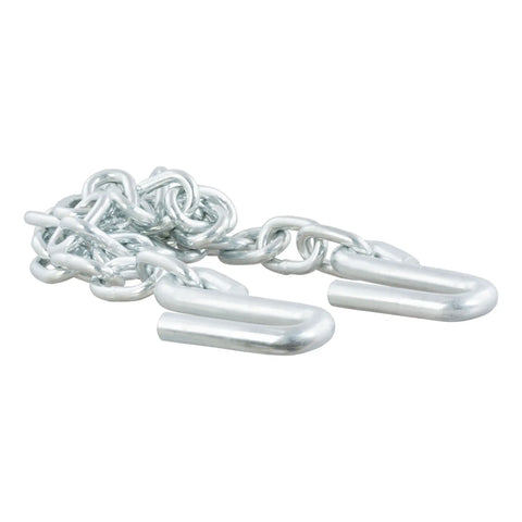 CURT 80301 - 48in. Safety Chain with 2 S-Hooks (7000 lbs Clear Zinc)