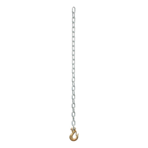 CURT 80302 - 35in. Safety Chain with 1 Clevis Hook (7800 lbs Clear Zinc)