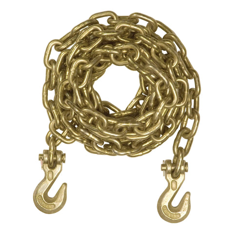 CURT 80305 - 14ft. Transport Binder Safety Chain with 2 Clevis Hooks (18800 lbs Yellow Zinc