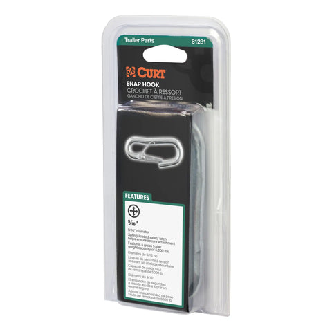 CURT 81281 - 9/16in. Snap Hook (5000 lbs Packaged)