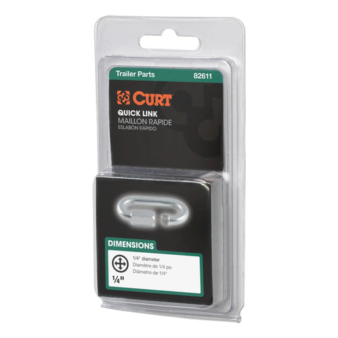 CURT 82611 - 1/4in. Quick Link (4400 lbs. Breaking Strength Packaged)