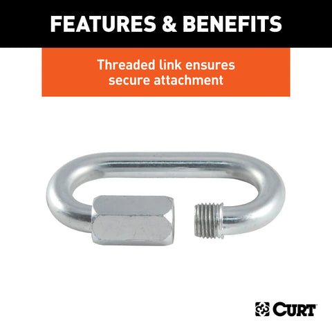 CURT 82901 - 5/16in. Quick Link (8800 lbs. Breaking Strength Packaged)