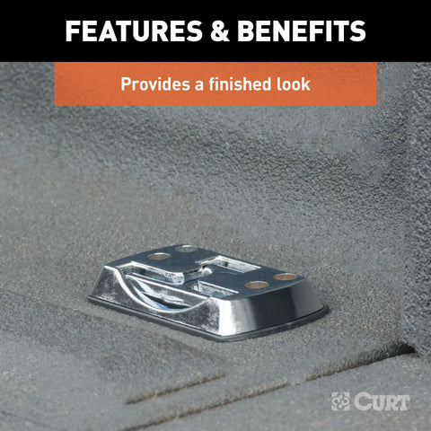 CURT 83060 - Fold-Away Rope Hook Tie Down Anchor 1200 lbs Capacity