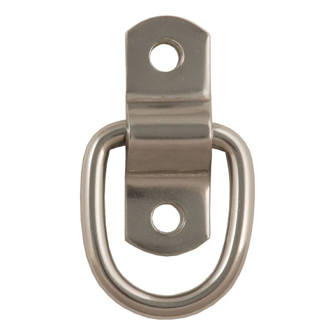 CURT 83732 - 1in. x 1-1/4in. Surface-Mounted Tie-Down D-Ring (1200 lbs Stainless)