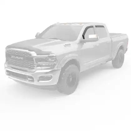 EGR 572861 -2020+ Ram HD Crew/Mega Cab In-Channel Window Visors Set Of 4 - Dark Smoke