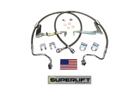 Superlift 91560 Bulletproof Brake Hose - Front 08-10 F-250/F350 w/ 6-10 Lift