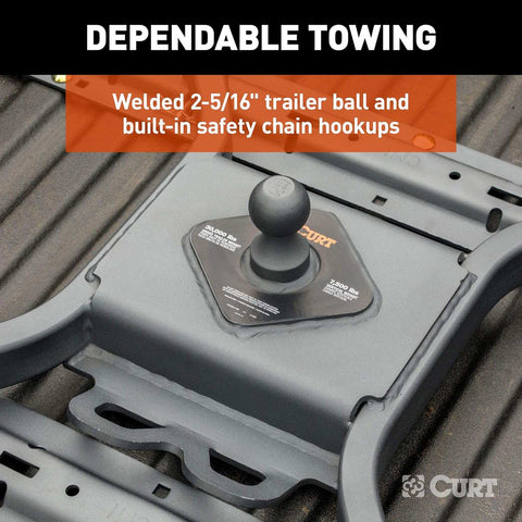 CURT 16090 Spyder 5th Wheel Rail Gooseneck Hitch with 2-5/16 Ball, 30K