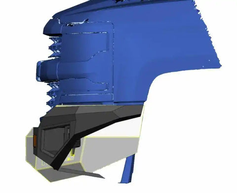 Black Horse Off Road AFB-F117-BU - Matte Steel Armour II Front Bumper
