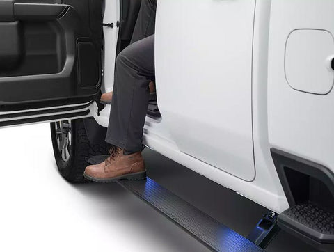 AMP Research 76240-01A - PowerStep€ž Plug-N-Play System Incl. OEM Style Illumination Black