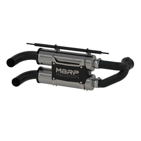 MBRP Exhaust AT-9515PT - Performance Series Polaris 4 Stacked Dual Slip-on System.