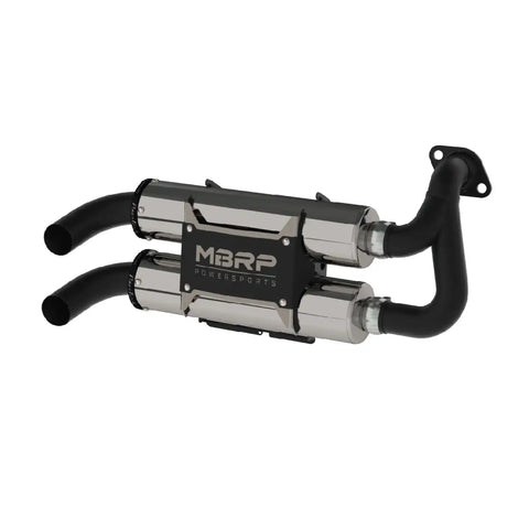 MBRP Exhaust AT-9519PT - Performance Series 4 Polaris Stacked Dual Slip-on System.