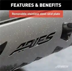 ARIES B35-4013 - 3 Black Steel Bull Bar, Select Chevrolet Silverado, GMC Sierra 2500, 3500 HD