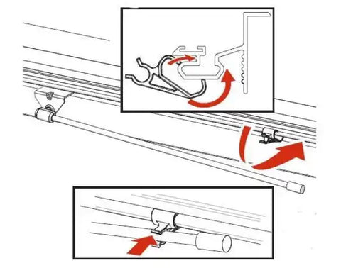 Bak Industries 351B0024 PARTS-351B0024 Tonneau Cover Lift Support Clip For All BACKFlip Models With 2 Clips