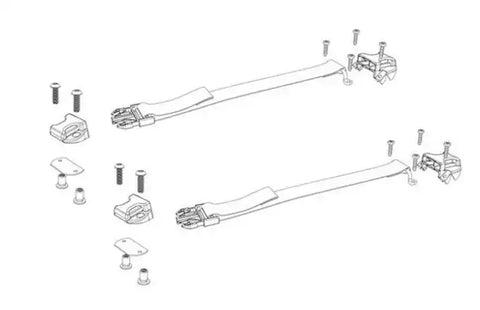 Bak Industries 356A0009 PARTS-356A0009 Tonneau Cover Safety Strap Replacement For All BAKFlip Models Buckle D-Ring Upgrade With 2 Complete Sets