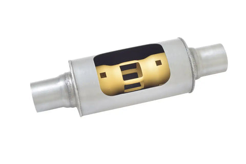 Gibson Performance Exhaust BM0113 MWA Center/Center Round Muffler Stainless