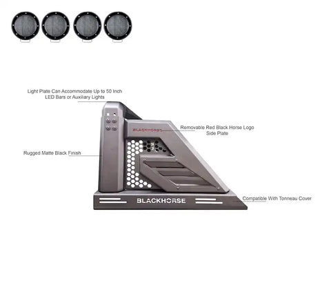 Black Horse Off Road AR2-05B-PLFB Armour II Roll Bar Kit