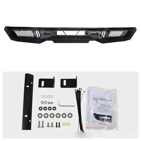 Black Horse Off Road AFB-F115 - Matte Steel Armour I Front Bumper