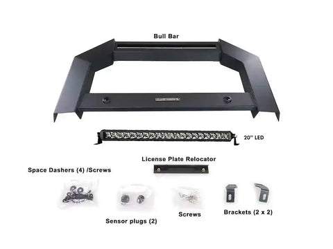 Black Horse Off Road AB-F07 - Matte Steel No skid plate