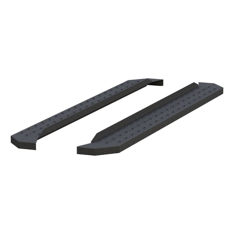 ARIES C2875 - RidgeStep 6-1/2 x 75 Black Steel Running Boards (No Brackets)