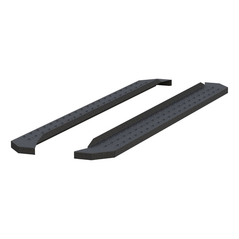 ARIES C2885 - RidgeStep 6-1/2 x 85 Black Steel Running Boards (No Brackets)