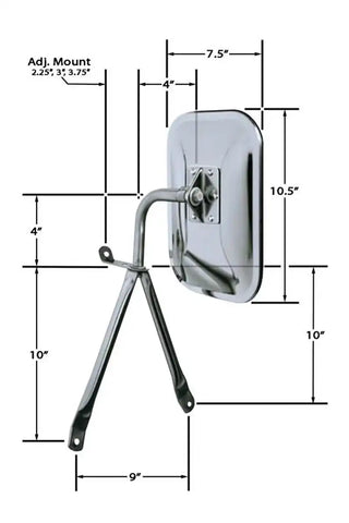 CIPA USA 45500 Replaces the low-mount style mirrors on all vans, pickups, and trucks
