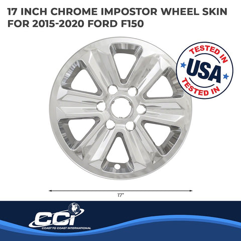 Coast To IWCIMP387X 17 Inch 6 Spoke Chrome Plated Plastic Set Of 4 Not Compatible With Steel Wheels