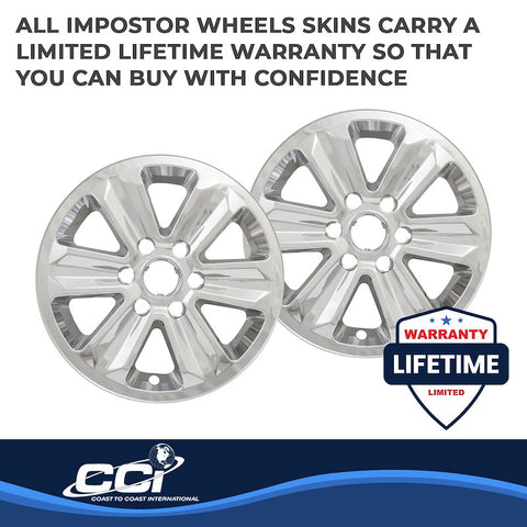 Coast To IWCIMP387X 17 Inch 6 Spoke Chrome Plated Plastic Set Of 4 Not Compatible With Steel Wheels