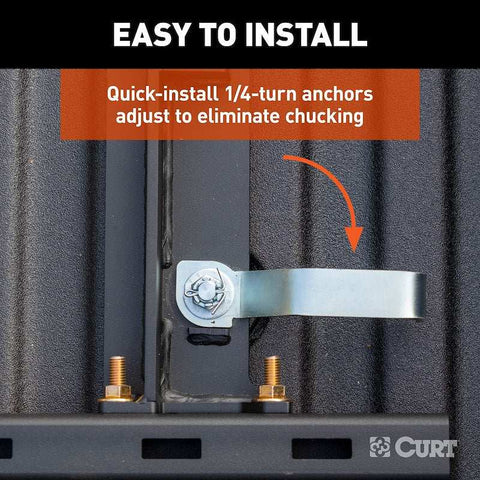 CURT 16057 A25 Sliding 5th Wheel Hitch, 25K, Select Chevy, Ford, GMC Puck System