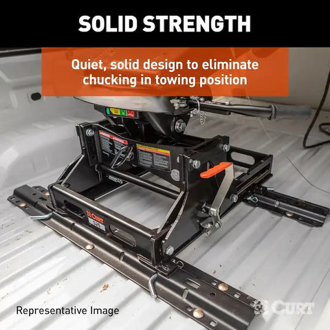 CURT 16057 A25 Sliding 5th Wheel Hitch, 25K, Select Chevy, Ford, GMC Puck System