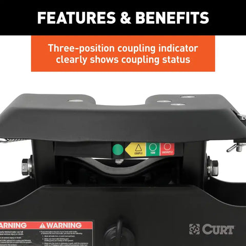 CURT 16064 A20 5th Wheel Hitch, Select Silverado, Sierra 2500, 3500 HD, 8' Bed Puck System