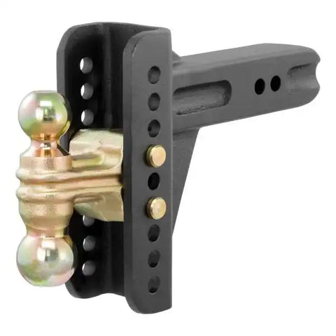 CURT 45902 Adjustable Channel Mount with Dual Ball (2-1/2 Shank, 20,000 lbs., 6 Drop)