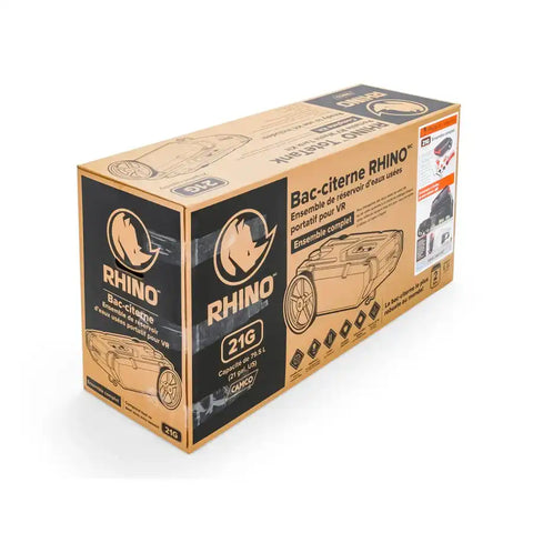 Camco 39002 Portable Waste Holding Tank Rhino , Tote Tanks 21 Gallon 2 Wheel Design Blow-Molded Polyethylene