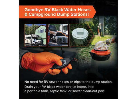 Camco 39040 Rhino Macerator Pump Kit – 12V RV Sewer Waste Pump System with Accessories