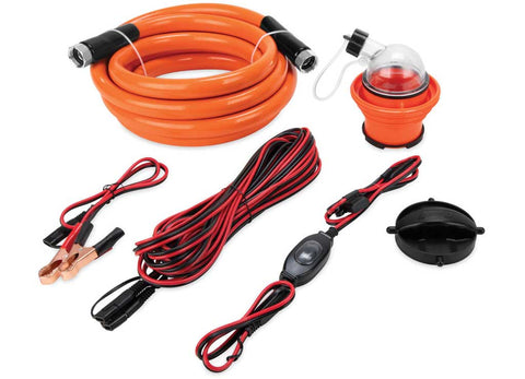 Camco 39040 Rhino Macerator Pump Kit – 12V RV Sewer Waste Pump System with Accessories