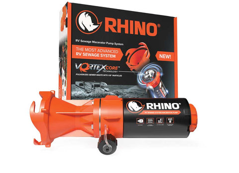 Camco 39040 Rhino Macerator Pump Kit – 12V RV Sewer Waste Pump System with Accessories