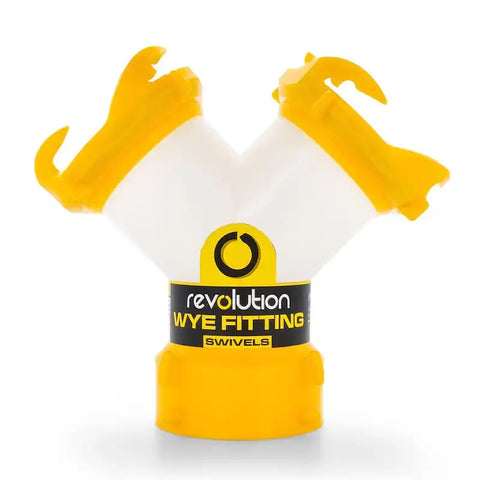 Camco 39629 Sewer Hose Connector Revolution For Connecting Two Hoses With Lug Fittings To The Same Dump Station Wye Fitting Clear Yellow