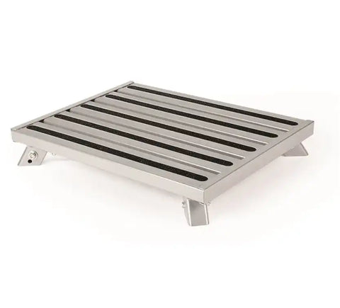 Camco 43676 Step Stool One With Foldable Legs 19 Inch Width — 14-1?2 Length Platform 7 to 8-1/2 Height Adjustable