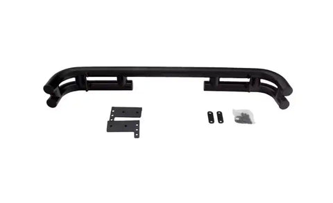 Rampage 7648 Double Tube Bumper Black - Rear with Hitch Receiver