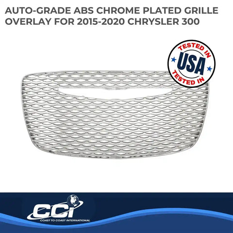 Coast To IWCGI140 Overlay Mesh Style 1 Piece With Emblem Cutout Chrome Plated ABS Plastic