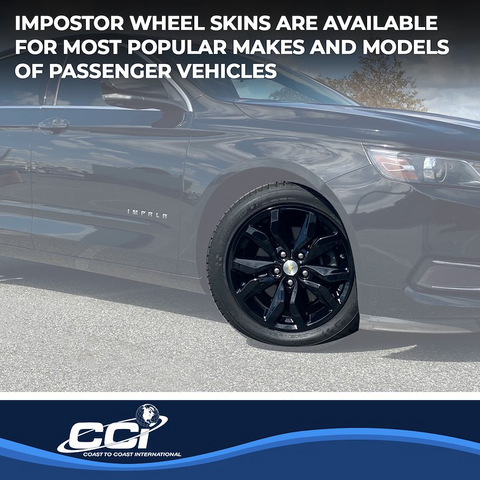 Coast To IWCIMP407BLK 18 Inch 10 Spoke Gloss Black Plastic Set Of 4 Not Compatible With Steel Wheels