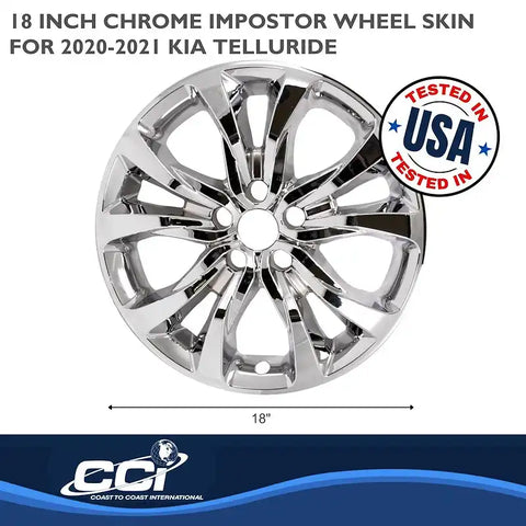 Coast To IMP467X Wheel Cover 18 Inch 5 Double Spokes Plastic Set Of 4 2020-2021 Kia Telluride