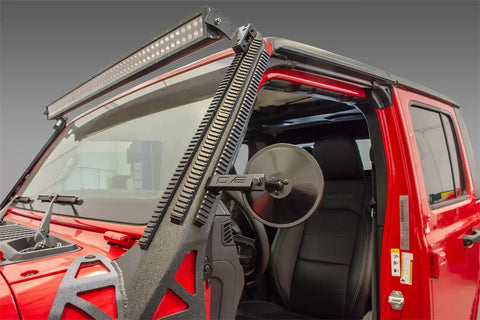 DV8 Offroad D-JP-190049-A 07-21 Jeep Wrangler JK/JL Trail Mirrors for Picatinny Rail