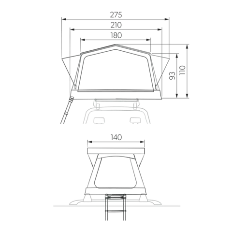 Dometic 9120002265 TRT 140 AIR - ROOF TOP TENT