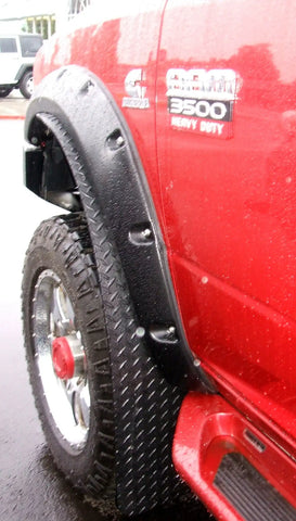 15 X 36 Fender Flair Long-John Style Mud Flaps Diamond Plate On one Side Smooth On the Other Side
