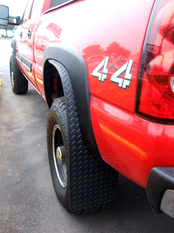 12x48 Fender Flair Long-John Style Mud Flaps Diamond Plate On one Side Smooth On the Other Side