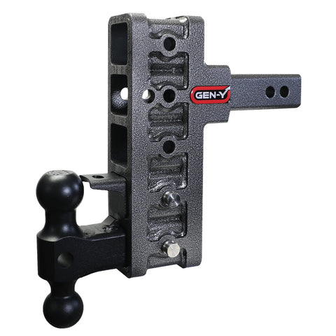 GH-225 MEGA-DUTY 2" Offset Shank 2.5" R 7.5" Drop 2K TW 16K Hitch Dual-Ball Pintle Lock
