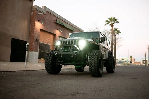DV8 Offroad HLCJL-02 2018-22 Jeep JL & 2020-22 JT LED Headlights Black