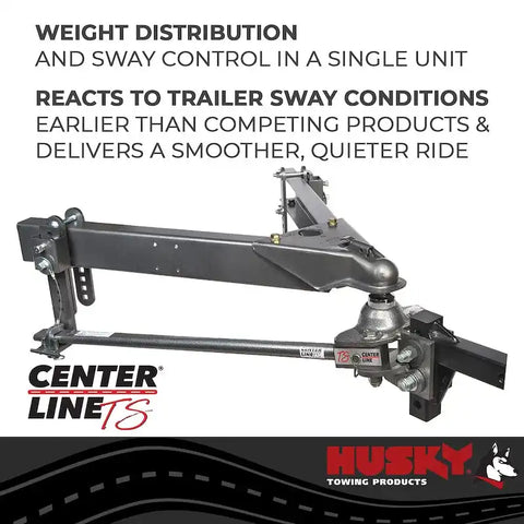 Husky Towing 32218 Round Bar 800 to 1200 LB Tong Weight 12K Gross Inc Shank 2-5/16 Ball